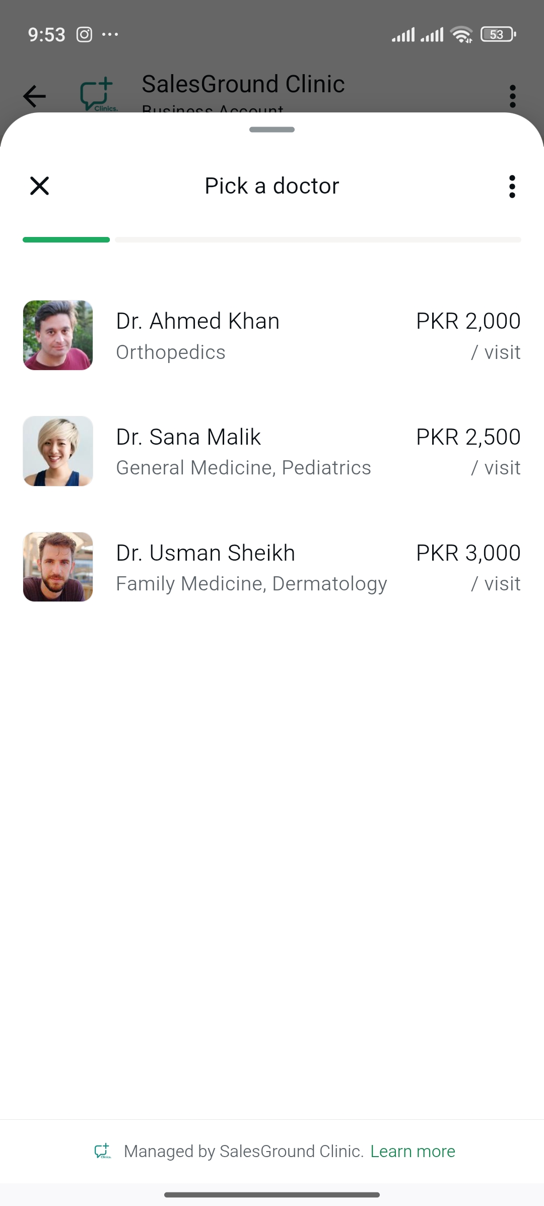 Pick a doctor